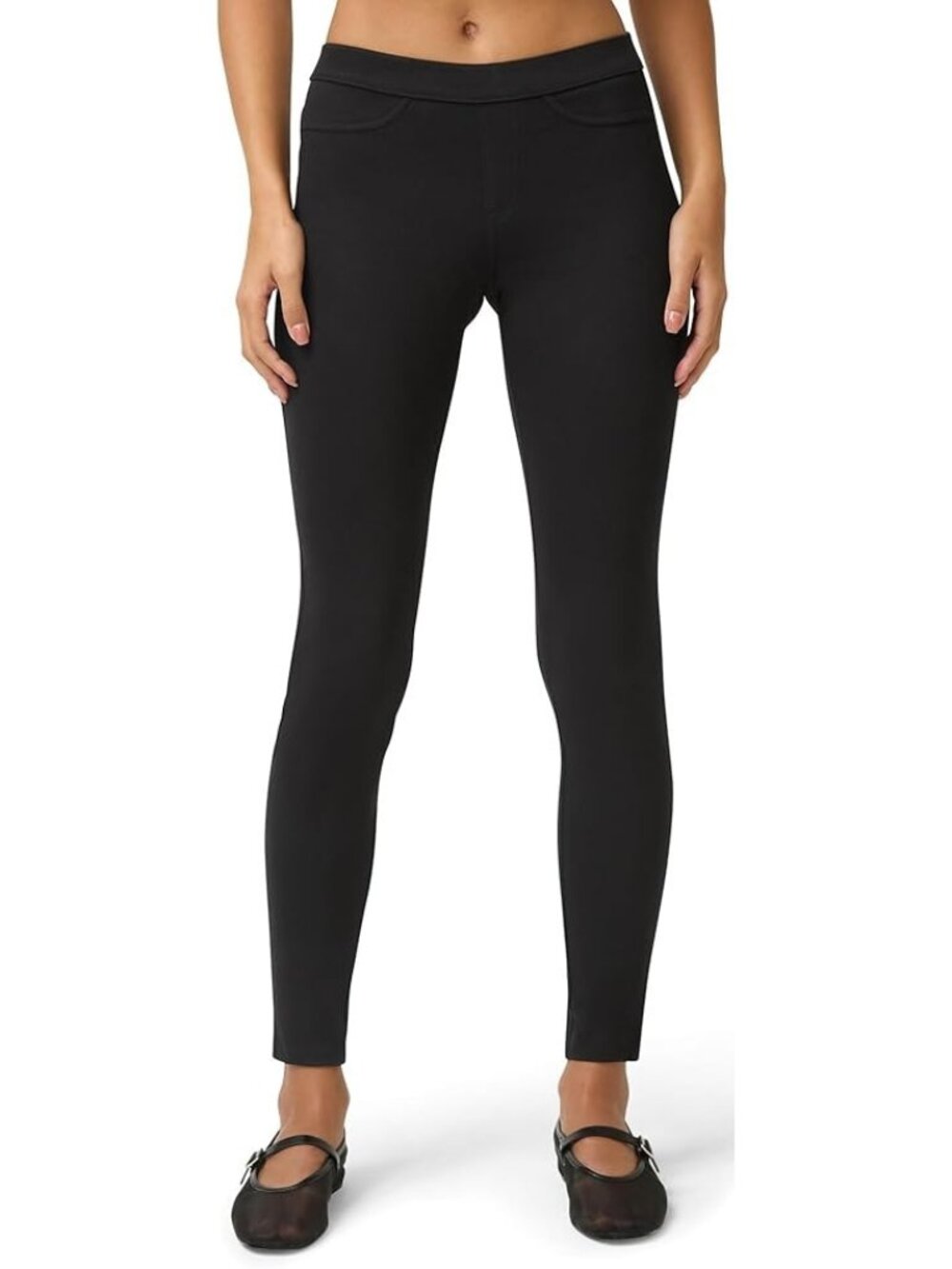 NWT HUE Womens Size Small Black Stretch Denim Ankle Legging Jegging NEW